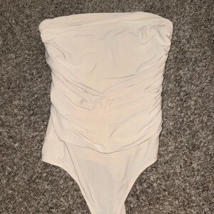 Express strapless ruched bodysuit